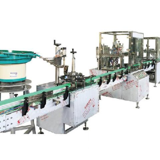 Dây chuyền chiết rót bình oxy y tế mini tự động