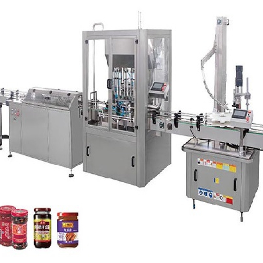 Dây chuyền chiết rót mứt, nước sốt, tương ớt, tương cà chua, nước chấm, nước gia vị tự động