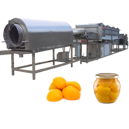 Dây chuyền sản xuất chế biến đóng gói đào, mơ, mận đóng lon, đóng hộp, chai lọ bình hũ tự động