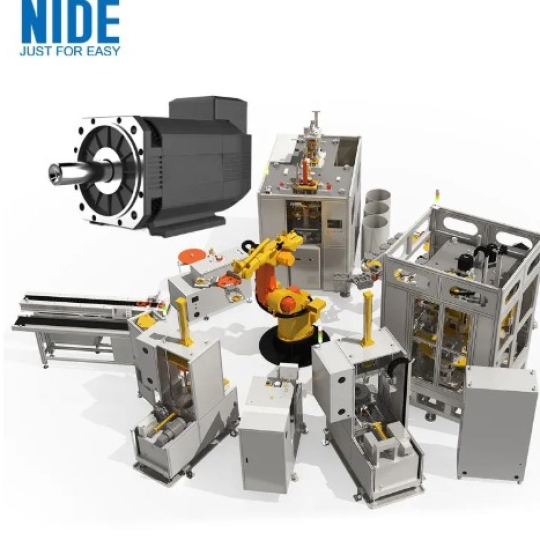 Dây chuyền sản xuất, lắp ráp stator động cơ điện tự động