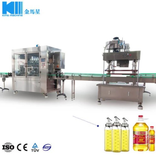 Máy chiết rót dầu ăn, dầu thực vật tự động dạng thẳng