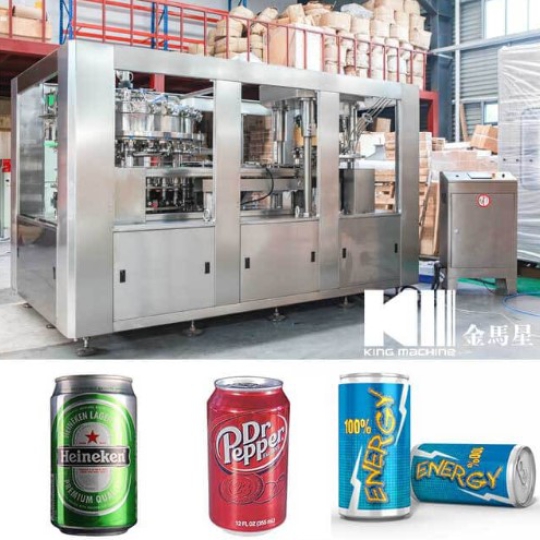 Máy chiết rót đóng lon đồ uống, nước ngọt, nước giải khát, nước ép trái cây, nước soda, nước tăng lực tự động 5000