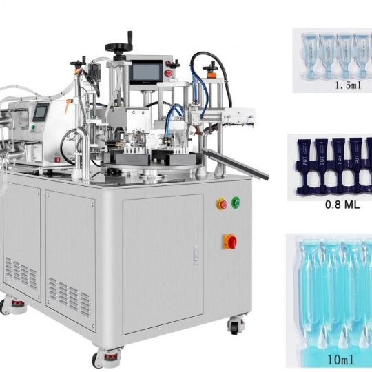 Máy chiết rót hàn vỉ nhựa, vỉ ống nhựa, vỉ ống ampoule nhựa bán tự động