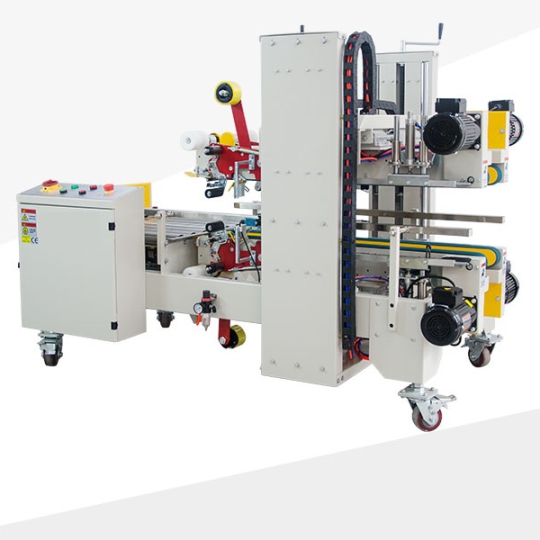 Máy dán băng dính thùng carton bán tự động dán cạnh và dán góc ABMG-50