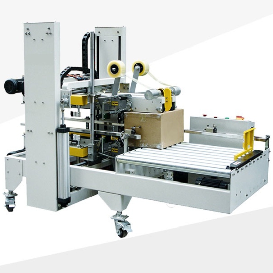 Máy dán băng dính thùng carton tự động dán góc và dán cạnh ABMH-50