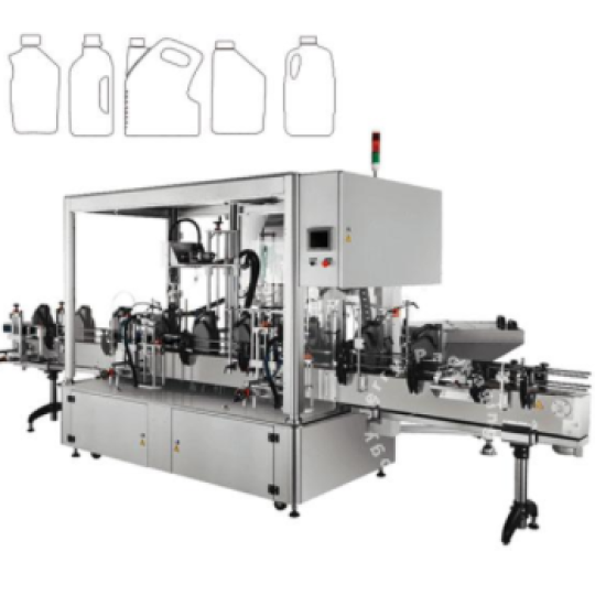 Máy đóng nắp chai tự động dạng ngàm kẹp gắp đặt nắp và vặn siết nắp