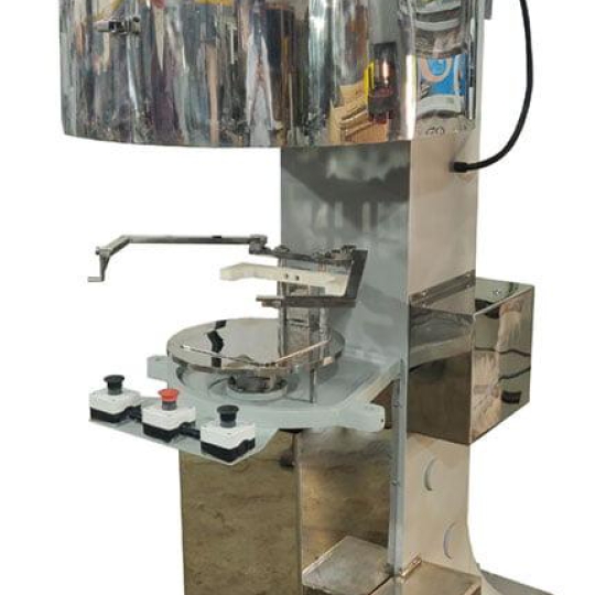 Máy ghép mí lon, hộp, hũ, thùng, xô hình vuông, hình chữ nhật, hình oval kích thước lớn bán tự động