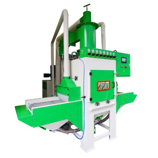 Máy phun cát dạng băng tải liên tục tự động