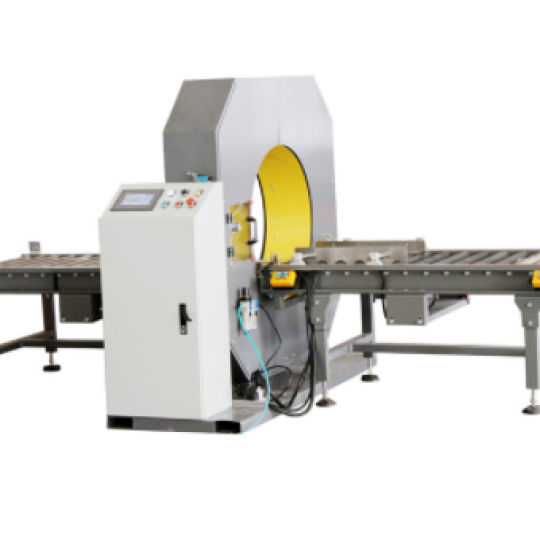 Máy quấn màng nằm ngang cho sản phẩm dạng tấm, tủ, hộp, khối, cấu kiện