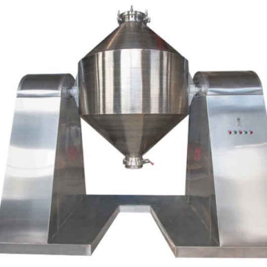 Máy trộn bột, trộn hạt bồn 2 đầu cone tự động