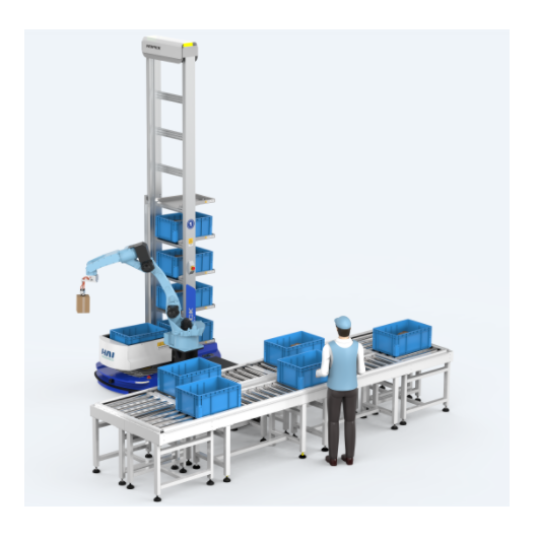Trạm lấy hàng sử dụng robot