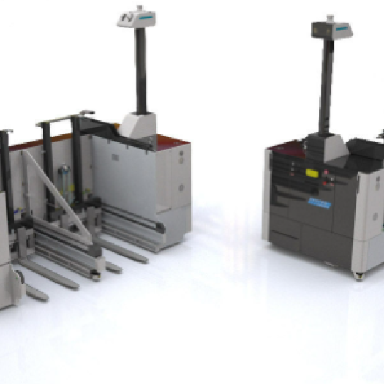 Xe tự hành AGV nhiều càng nâng cho nhiều sản phẩm với các độ cao khác nhau